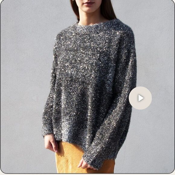 Georgia Alice Silver Sparkle Metallic SweaterSize 8